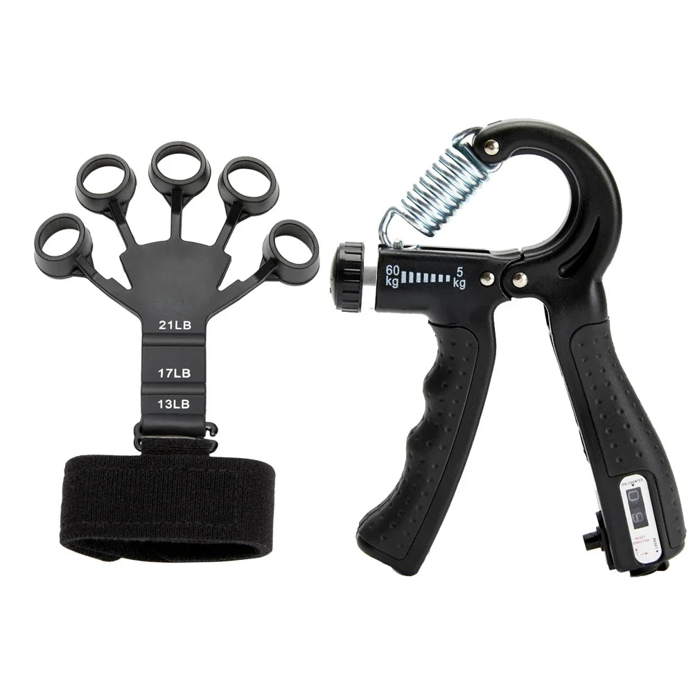 6-in-1 Hand Grip Strengthener Set – Einstellbarer Unterarmtrainer für Rehabilitation, Kraft & Stressabbau