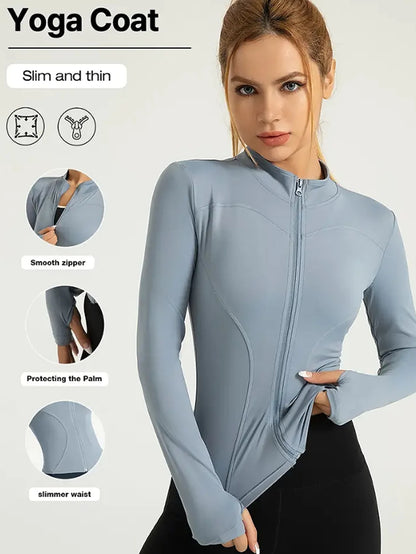 Damen Fitness-Jacke – Enganliegend, schnelltrocknend, Herbst 2025, UV-Schutz & Pilates-Style