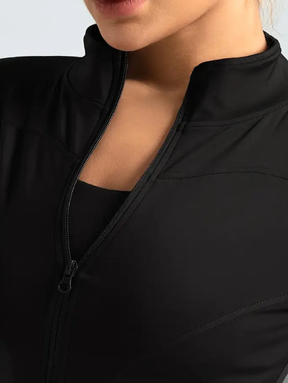 Damen Fitness-Jacke – Enganliegend, schnelltrocknend, Herbst 2025, UV-Schutz & Pilates-Style