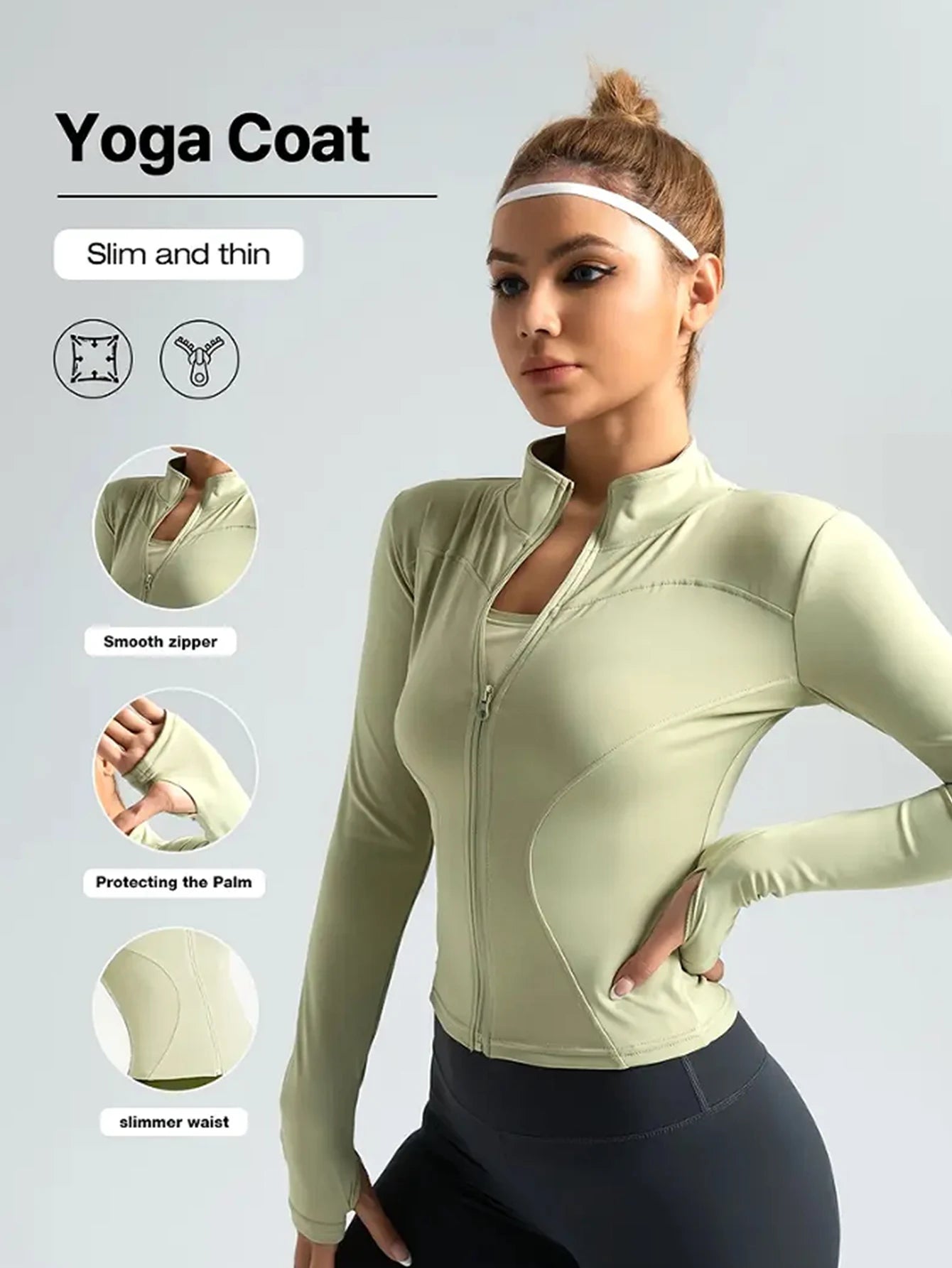 Damen Fitness-Jacke – Enganliegend, schnelltrocknend, Herbst 2025, UV-Schutz & Pilates-Style