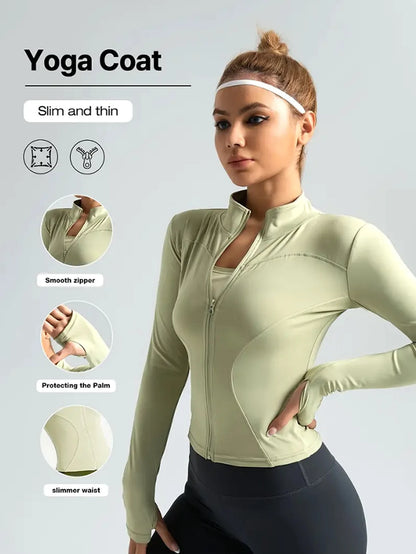 Damen Fitness-Jacke – Enganliegend, schnelltrocknend, Herbst 2025, UV-Schutz & Pilates-Style