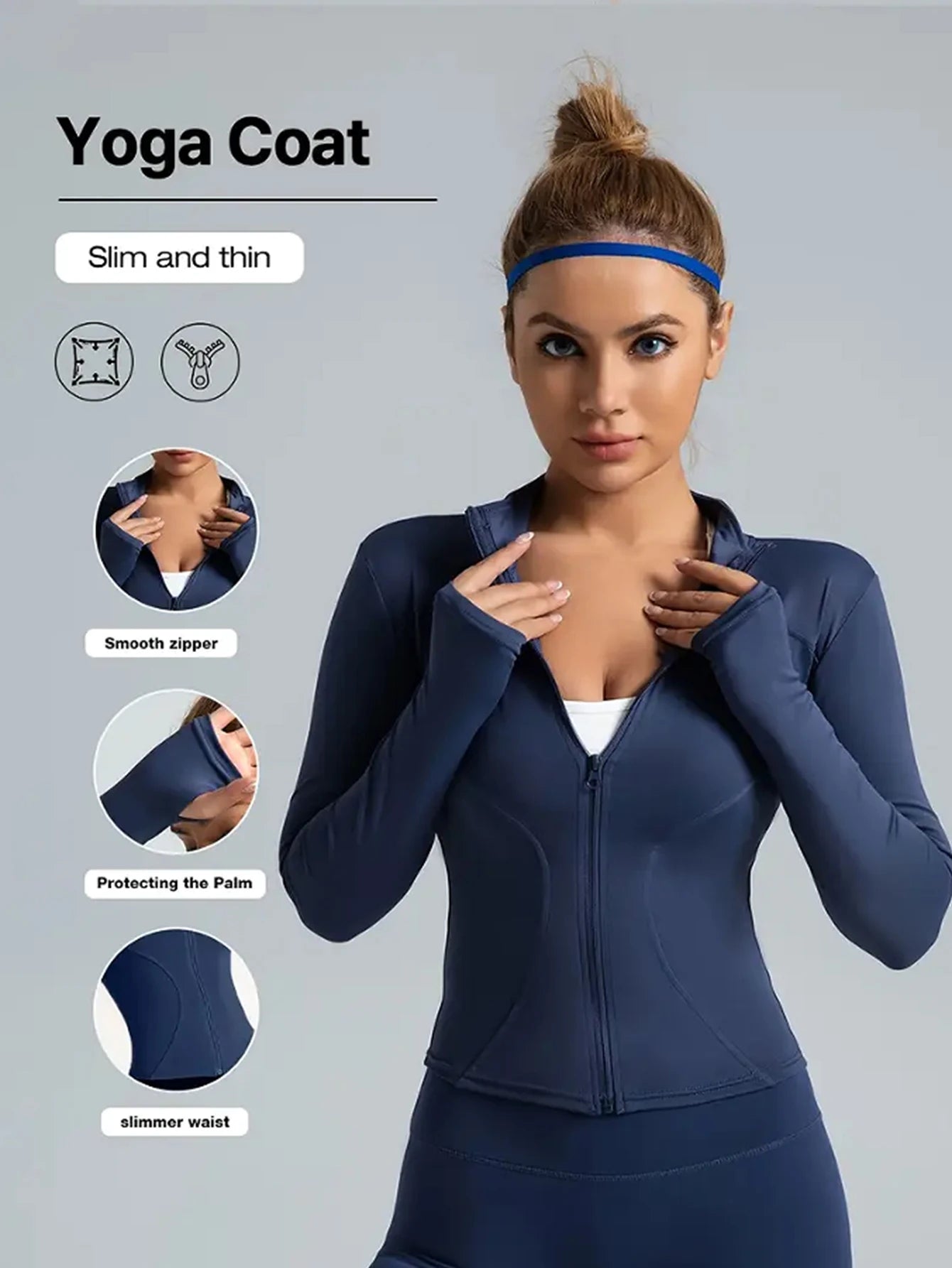 Damen Fitness-Jacke – Enganliegend, schnelltrocknend, Herbst 2025, UV-Schutz & Pilates-Style