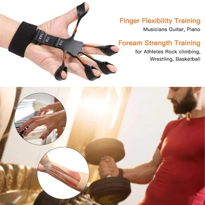 6-in-1 Hand Grip Strengthener Set – Einstellbarer Unterarmtrainer für Rehabilitation, Kraft & Stressabbau
