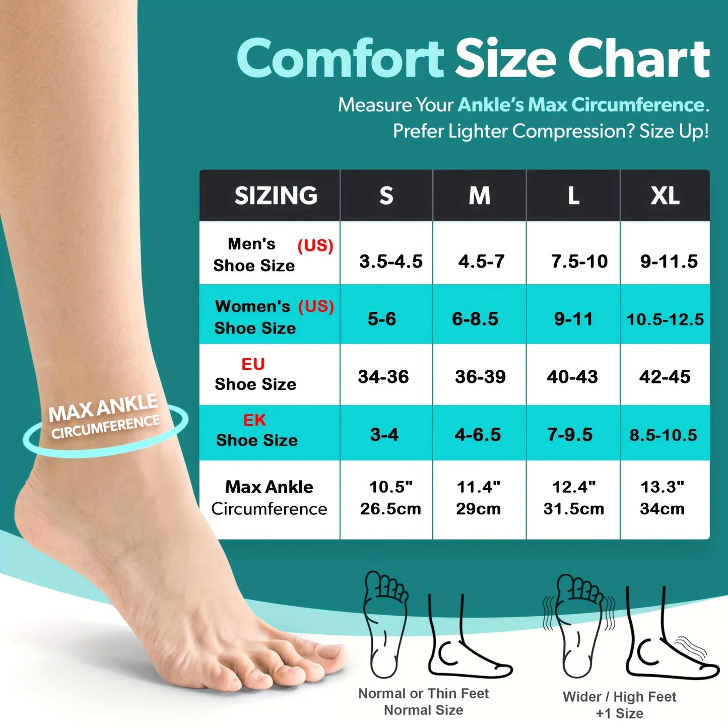1 Paar Kompressions Knöchelsocken Offene Zehen Fuß & Knöchel