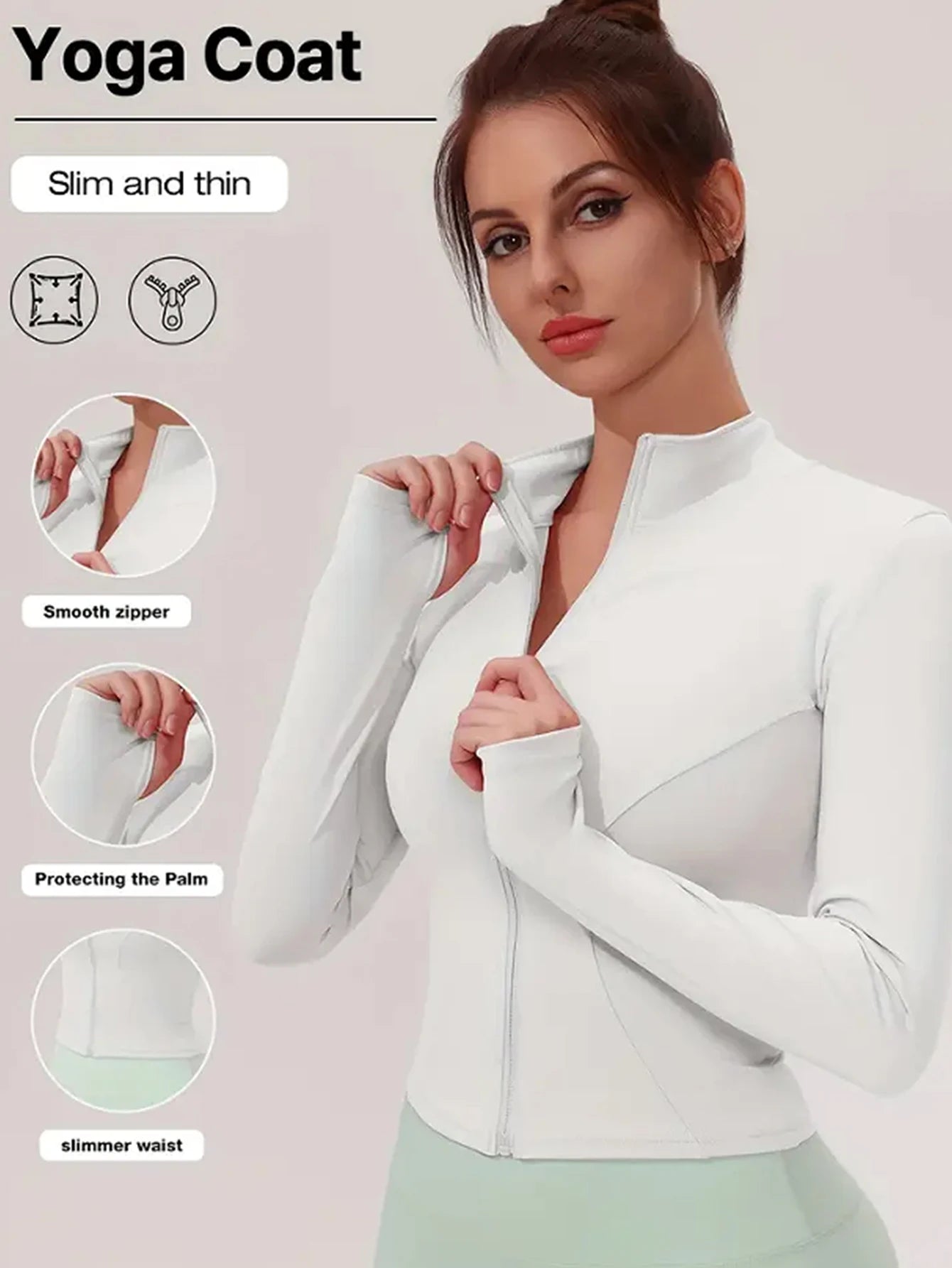Damen Fitness-Jacke – Enganliegend, schnelltrocknend, Herbst 2025, UV-Schutz & Pilates-Style