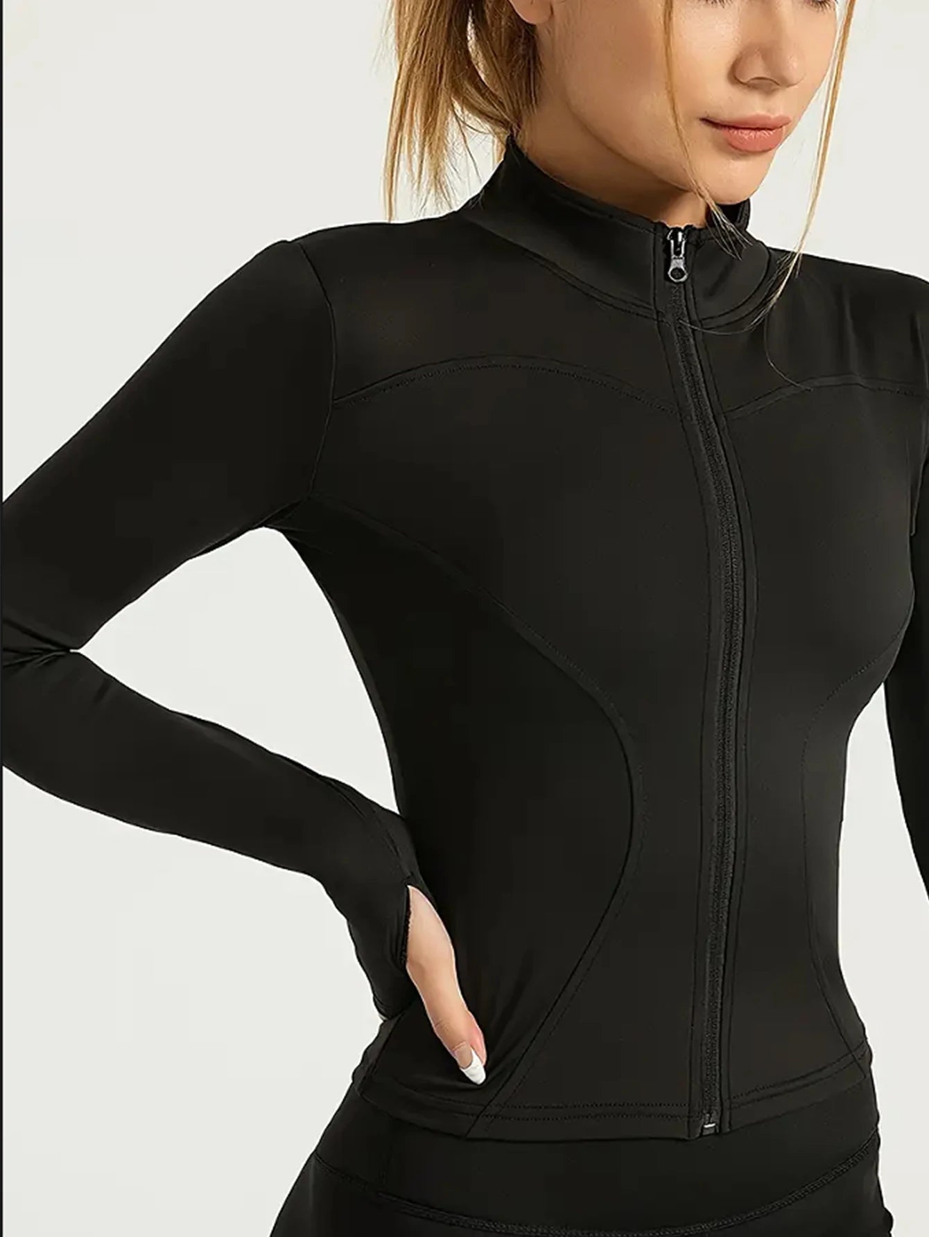Damen Fitness-Jacke – Enganliegend, schnelltrocknend, Herbst 2025, UV-Schutz & Pilates-Style