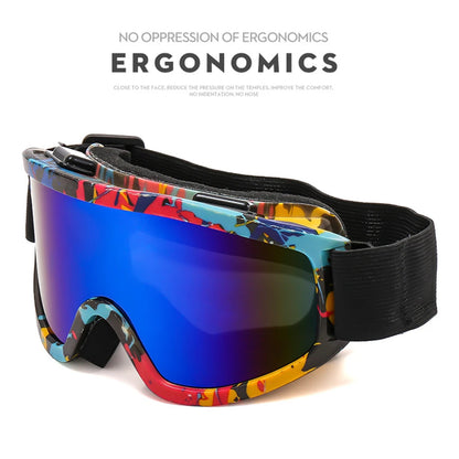 Ski- & Snowboardbrille mit Verspiegelter Linse UV & Blend­schutz für Wintersport