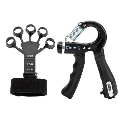 6-in-1 Hand Grip Strengthener Set – Einstellbarer Unterarmtrainer für Rehabilitation, Kraft & Stressabbau